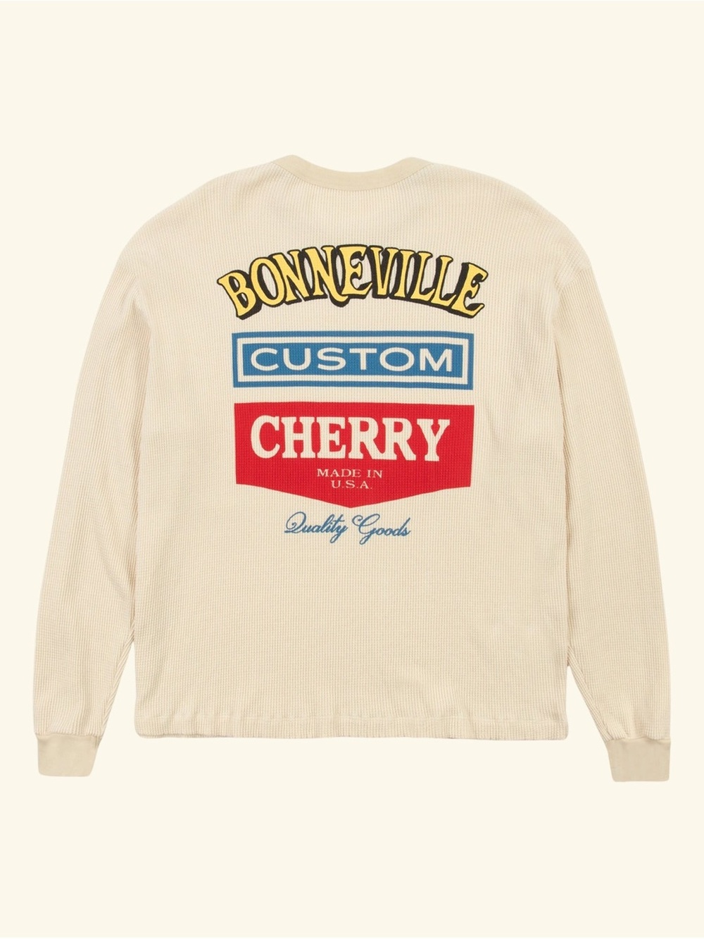 Cherry LA Natural Boxy Thermal Logo Longsleeve